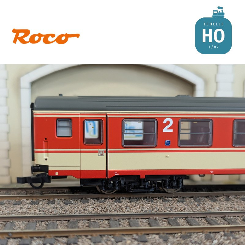 Set de 2 voitures voyageurs "Arlberg-Express" ÖBB Ep IV HO Roco 6200079 - Maketis