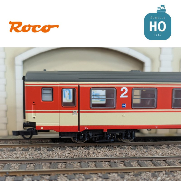Set de 2 voitures voyageurs "Arlberg-Express" ÖBB Ep IV HO Roco 6200079 - Maketis