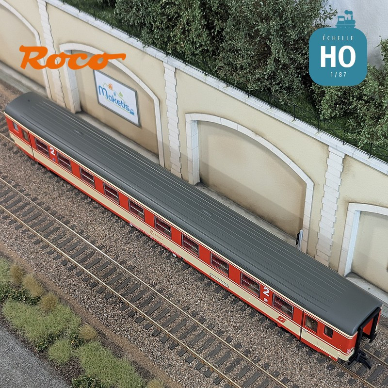 Set de 2 voitures voyageurs "Arlberg-Express" ÖBB Ep IV HO Roco 6200079 - Maketis