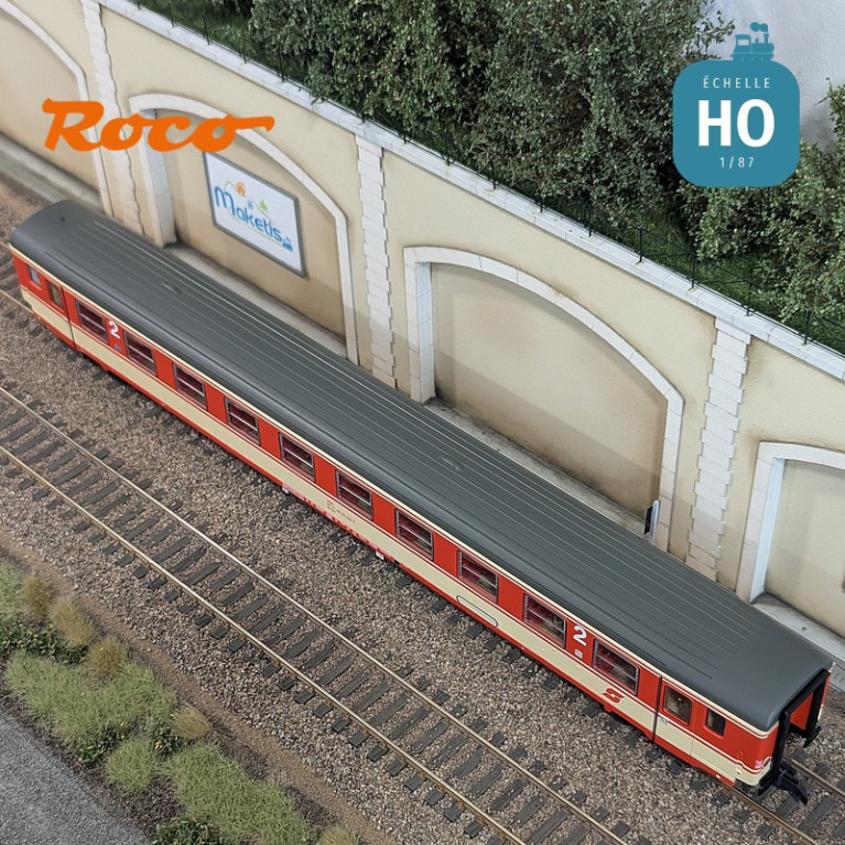 Set de 2 voitures voyageurs "Arlberg-Express" ÖBB Ep IV HO Roco 6200079 - Maketis