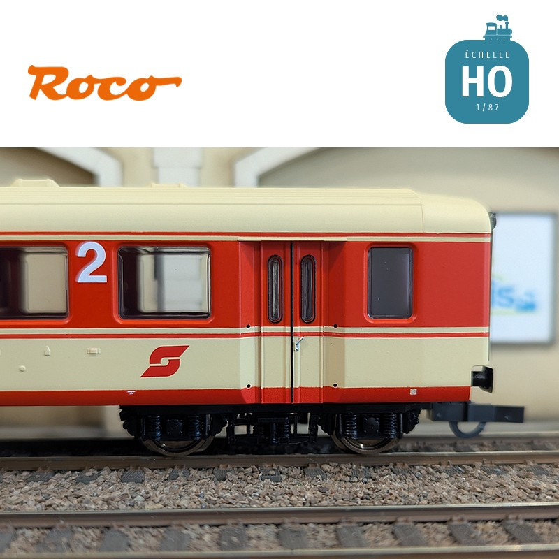 Set de 2 voitures voyageurs "Arlberg-Express" ÖBB Ep IV HO Roco 6200079 - Maketis