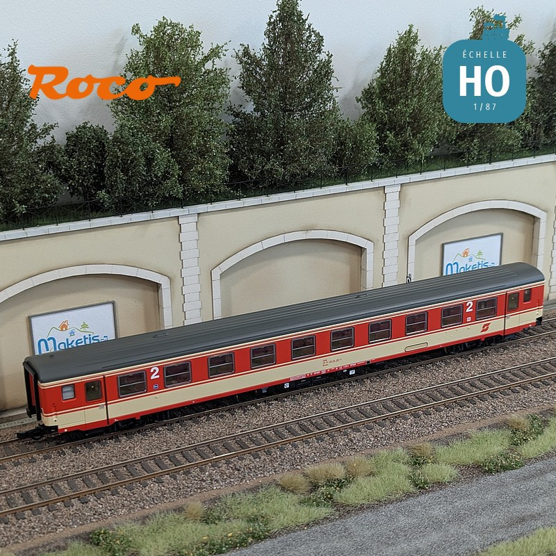 Set de 2 voitures voyageurs "Arlberg-Express" ÖBB Ep IV HO Roco 6200079 - Maketis