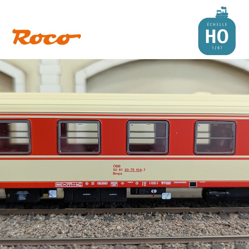 Set de 2 voitures voyageurs "Arlberg-Express" ÖBB Ep IV HO Roco 6200078 - Maketis