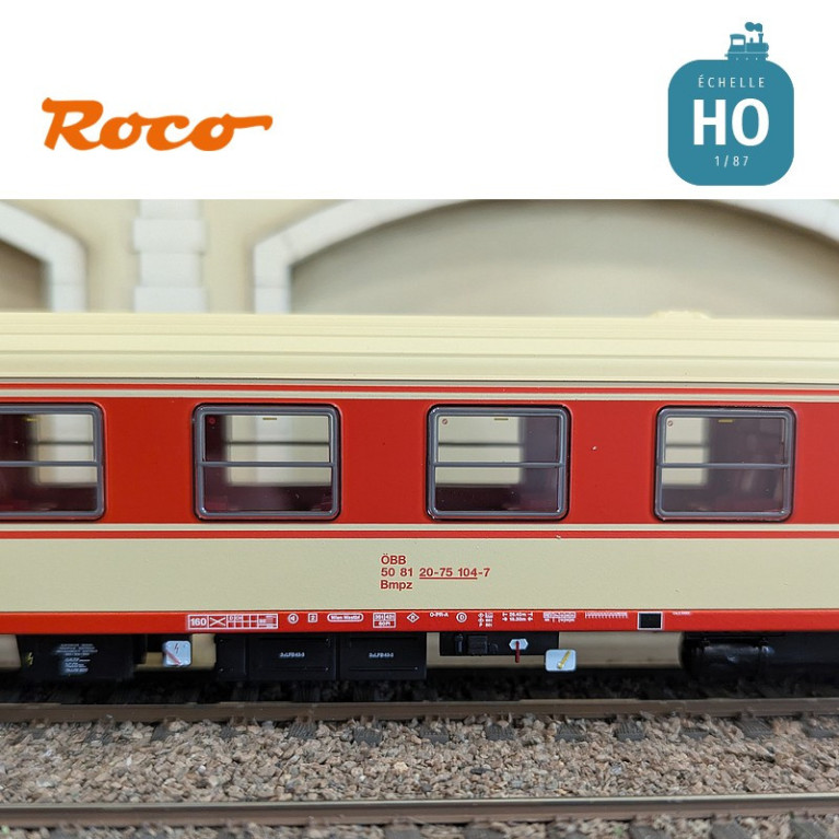 Set de 2 voitures voyageurs "Arlberg-Express" ÖBB Ep IV HO Roco 6200078 - Maketis
