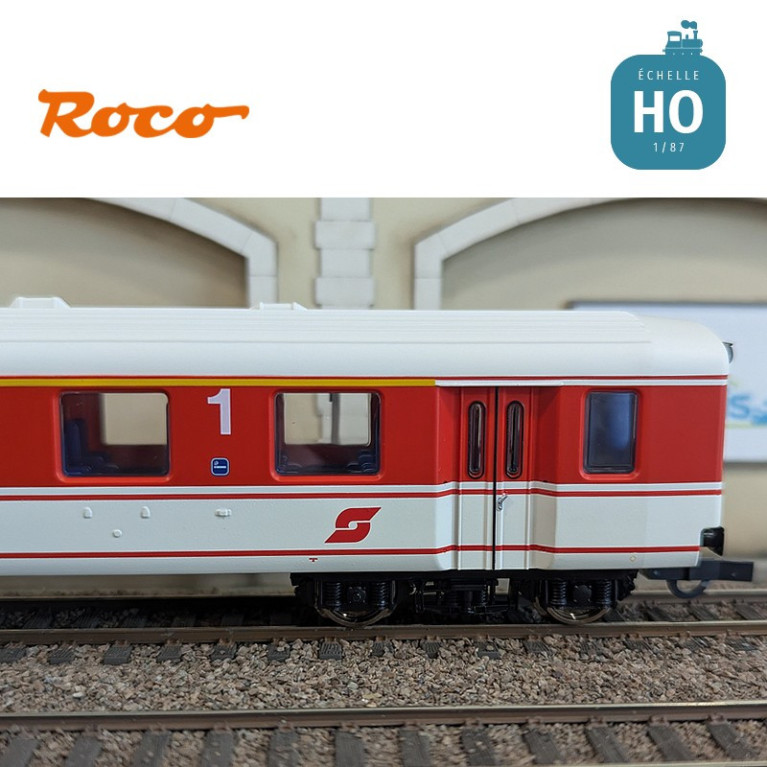 Set de 2 voitures voyageurs "Arlberg-Express" ÖBB Ep IV HO Roco 6200078 - Maketis