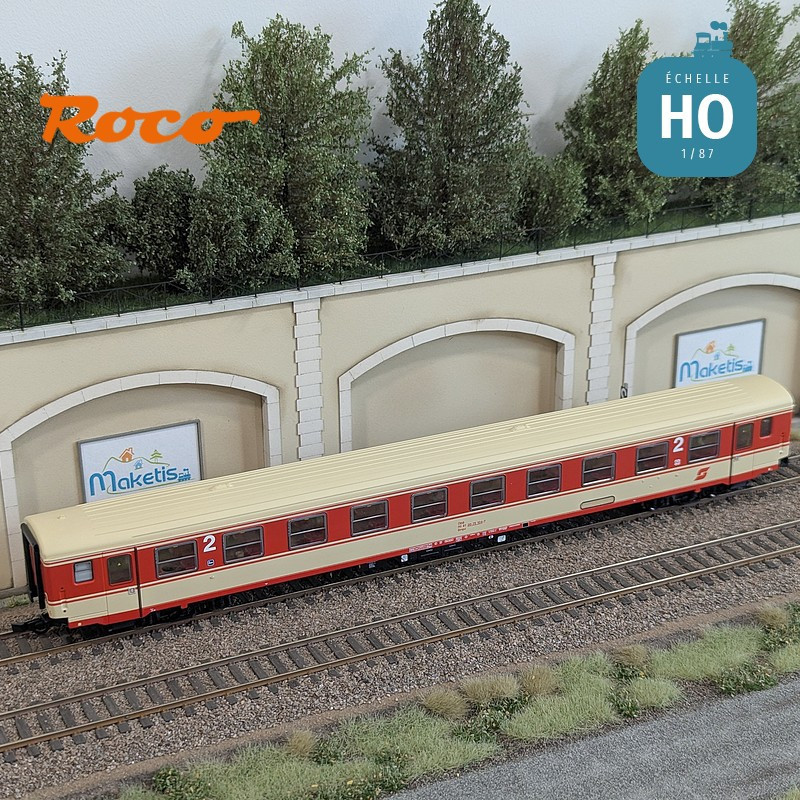 Set de 2 voitures voyageurs "Arlberg-Express" ÖBB Ep IV HO Roco 6200078 - Maketis