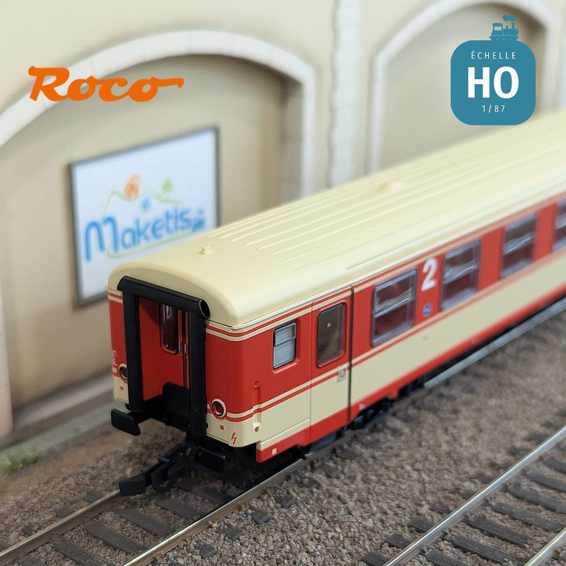 Set de 2 voitures voyageurs "Arlberg-Express" ÖBB Ep IV HO Roco 6200078 - Maketis