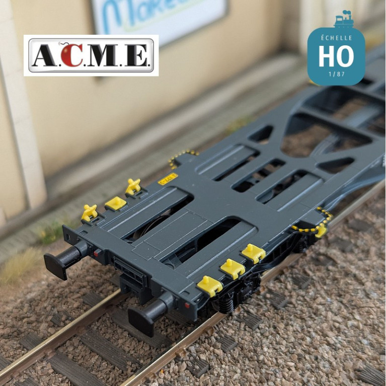 Wagon multimodal articulé 90' type Sggmrss MFD Rail avec 2 caisses mobiles "EMB" EP V-VI HO ACME 40395 - Maketis Wagon multimodal articulé 90' type Sggmrss MFD Rail avec 2 caisses mobiles "EMB" EP V-VI HO ACME 40395 - Maketis