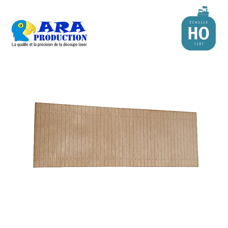 Plancher bois pour wagon plat OCEM 29 REE ARA Production HO.PLA19506A-Maketis