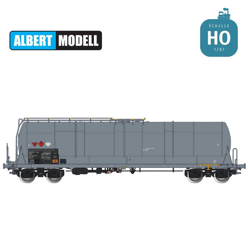 Wagon citerne grande capacité 85m3 Zas gris DR Ep IV HO Albert Modell 796004 - Maketis