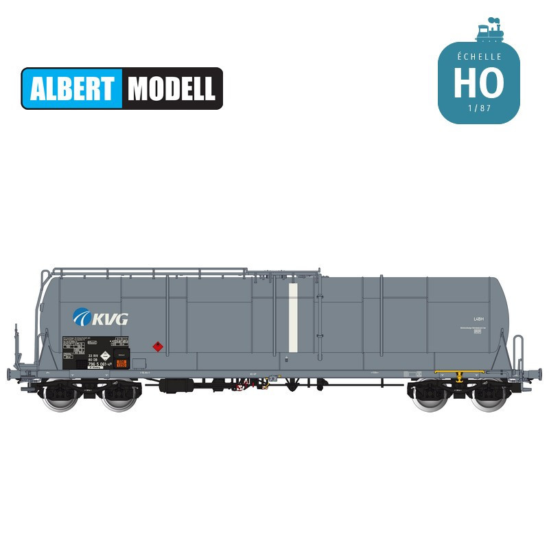 Wagon citerne grande capacité 85m3 Zas gris KVG DB Ep V HO Albert Modell 796007 - Maketis