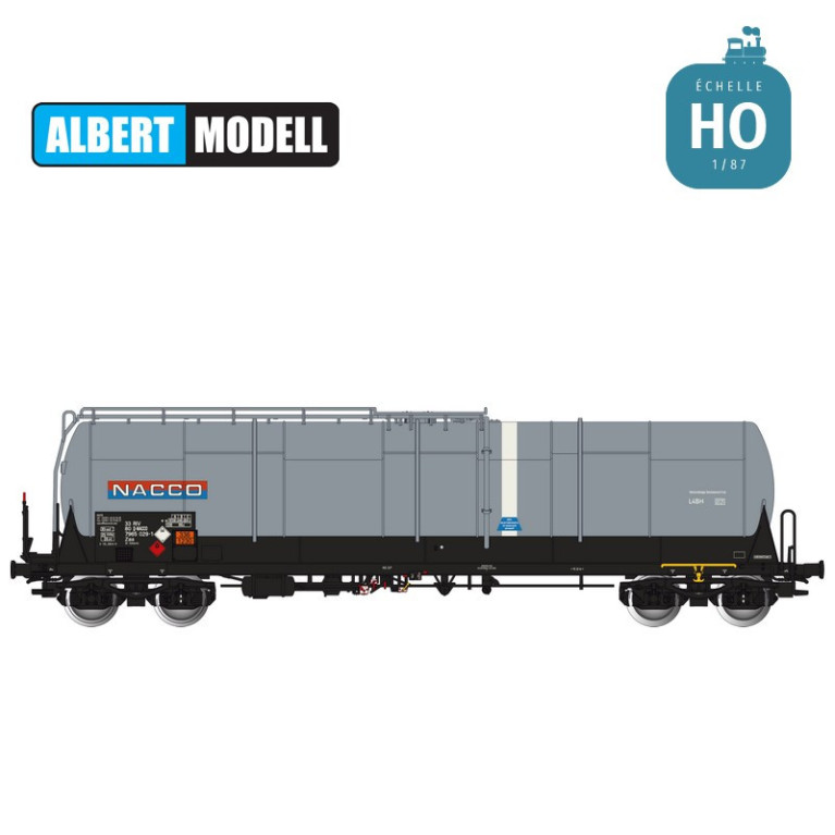 Wagon citerne grande capacité 85m3 Zas gris Nacco Ep VI HO Albert Modell 796014 - Maketis Wagon citerne grande capacité 85m3 Zas gris Nacco Ep VI HO Albert Modell 796014 - Maketis
