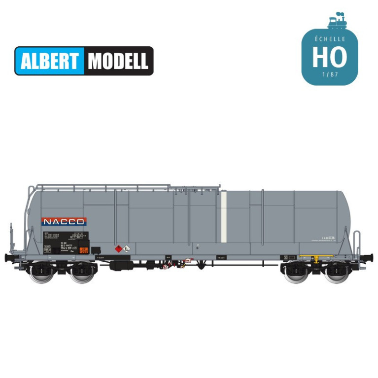 Wagon citerne grande capacité 85m3 Zas gris Nacco Ep VI HO Albert Modell 796015 - Maketis Wagon citerne grande capacité 85m3 Zas gris Nacco Ep VI HO Albert Modell 796015 - Maketis