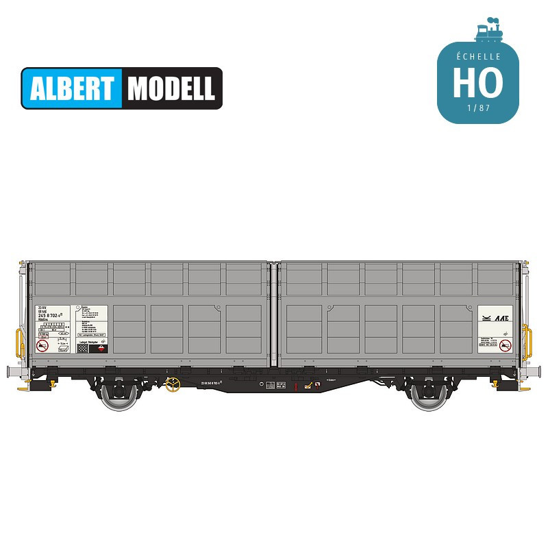 Wagon à parois coulissantes Hbbillns AAE Ep V HO Albert Modell 245064 - Maketis