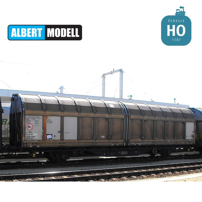 Wagon à parois coulissantes Hbbillns avec graffitis CH-SBB Ep VI HO Albert Modell 245057 - Maketis