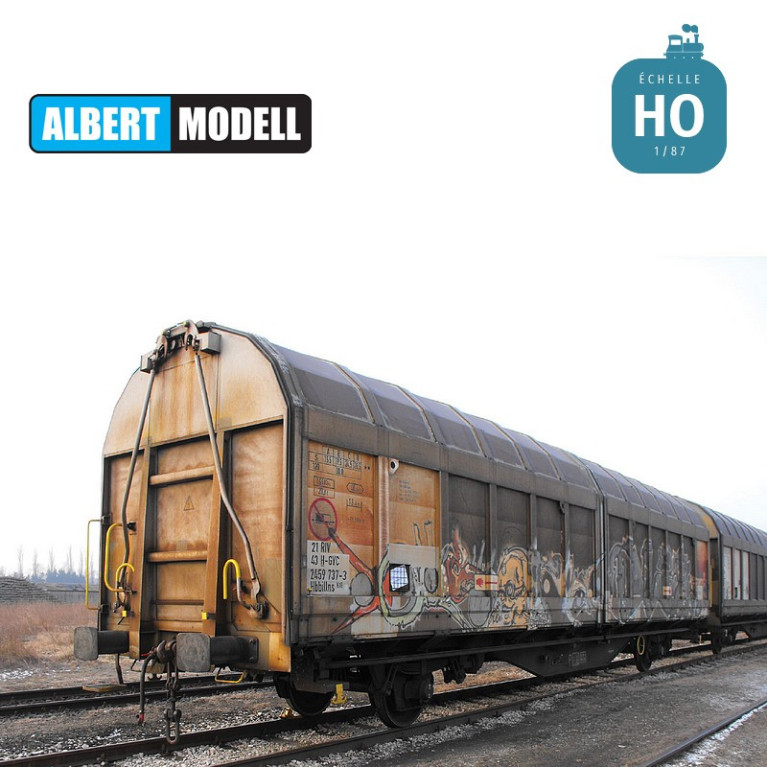 Wagon à parois coulissantes Hbbillns AAE Ep V HO Albert Modell 245063 - Maketis Wagon à parois coulissantes Hbbillns AAE Ep V HO Albert Modell 245063 - Maketis