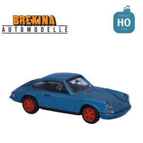 Porsche 911 coupé bleu ciel "Restomod" HO Brekina 16237 - Maketis
