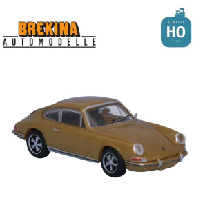 Porsche 911 coupé doré HO Brekina 16233 - Maketis