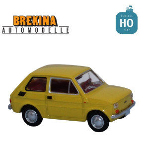 Fiat 126 jaune 1972 HO Brekina 22371 - Maketis