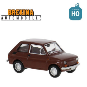 Fiat 126 marron 1972 HO Brekina 22372 - Maketis