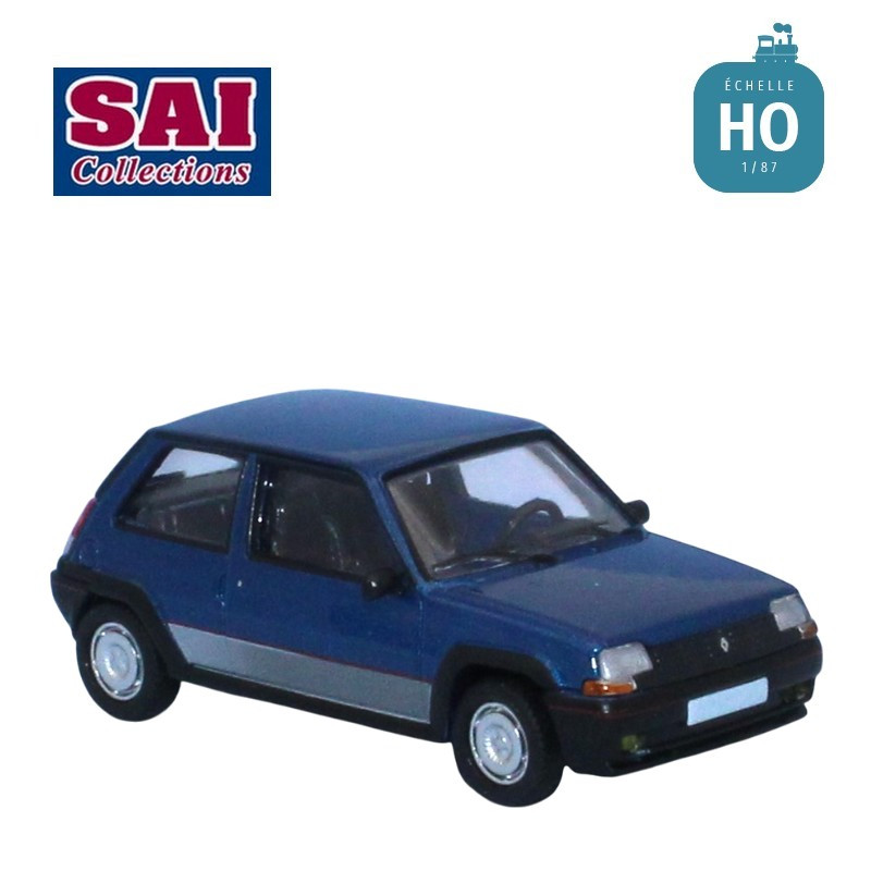 Renault 5 GT Turbo phase 1 bleu lumière 1985 HO SAI 7231 - Maketis