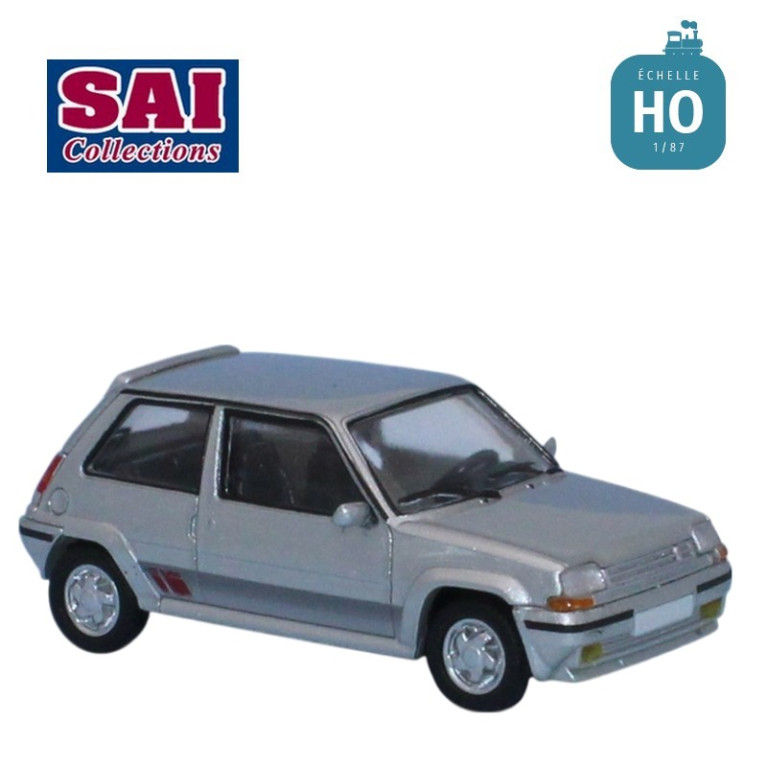 Renault 5 GT Turbo phase 2 argent métallisé 1987 HO SAI 7235 - Maketis