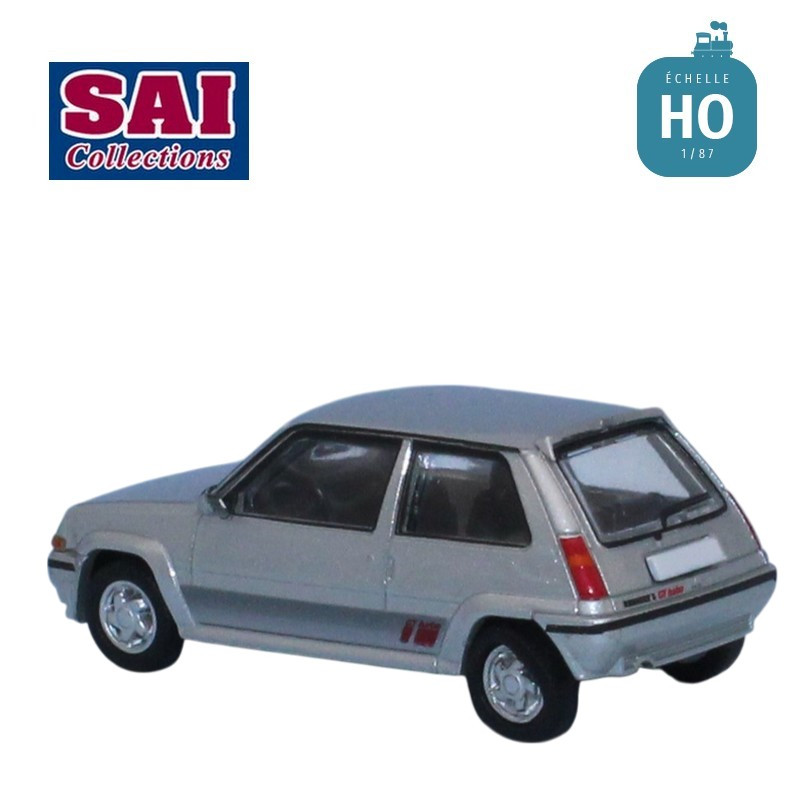 Renault 5 GT Turbo phase 2 argent métallisé 1987 HO SAI 7235 - Maketis