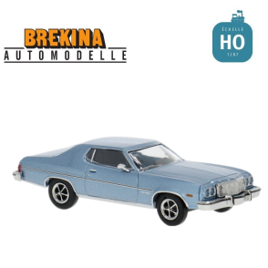 Ford Gran Torino bleu métallisé 1976 HO Brekina 19730 - Maketis