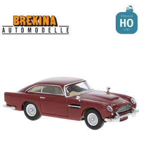 Aston Martin DB 5 coupé rouge foncé métallisé 1964 HO Brekina 15233 - Maketis