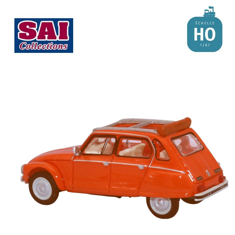 Citroën Dyane 6 capote ouverte orange cuivre indien 1973 HO SAI 7624 - Maketis