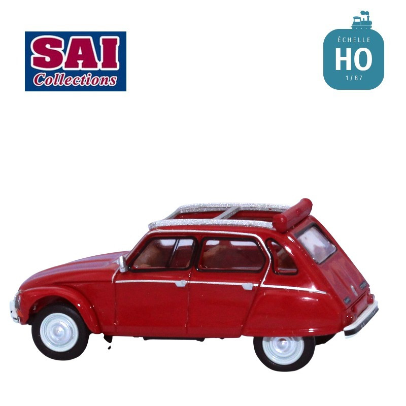 Citroën Dyane 6 capote ouverte rouge géranium 1973 HO SAI 7625 - Maketis