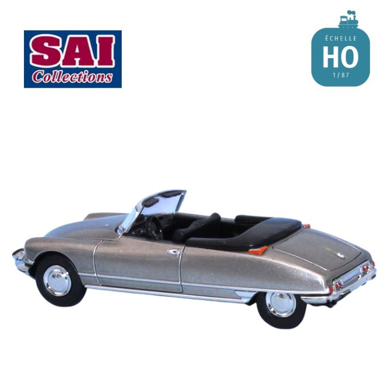 Citroën DS cabriolet capote ouverte gris nacré HO SAI 7801 Citroën DS cabriolet capote ouverte gris nacré HO SAI 7801