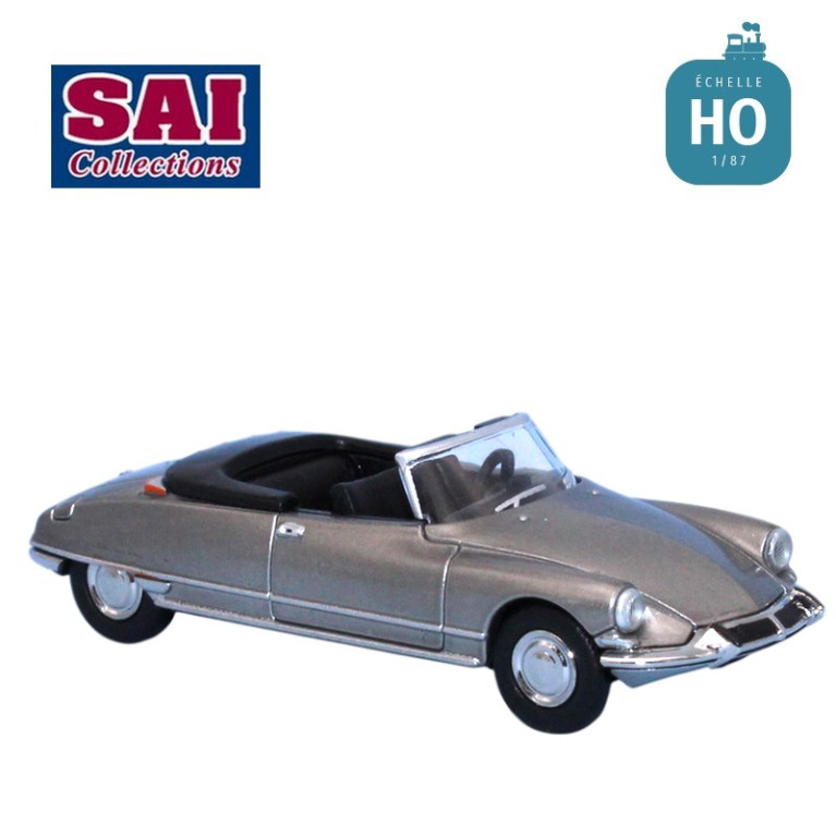 Citroën DS cabriolet capote ouverte gris nacré HO SAI 7801 Citroën DS cabriolet capote ouverte gris nacré HO SAI 7801