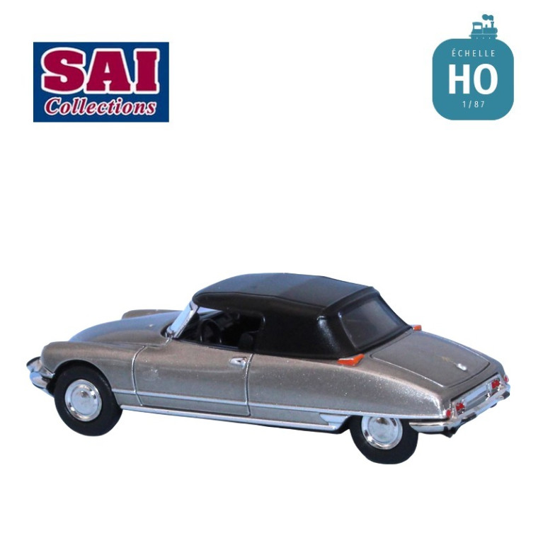 Citroën DS cabriolet capote fermée argent HO SAI 7811 - Maketis