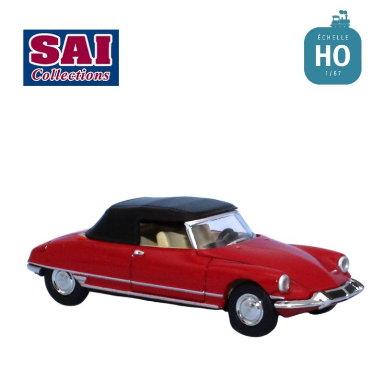Citroën DS cabriolet capote fermée rouge HO SAI 7813 - Maketis