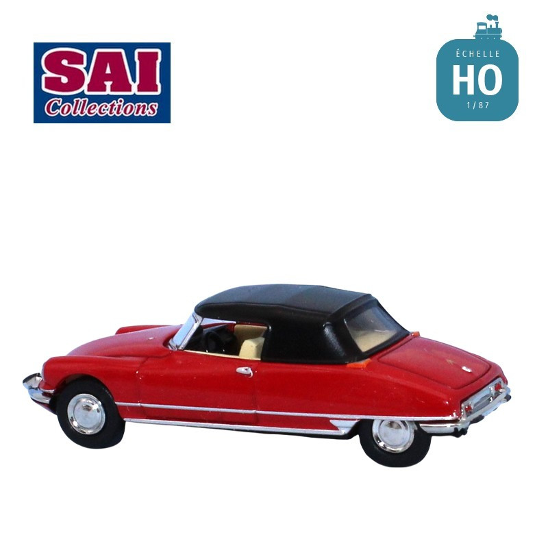 Citroën DS cabriolet capote fermée rouge HO SAI 7813 - Maketis