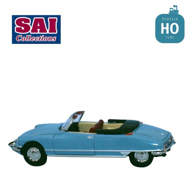 Citroën DS cabriolet capote ouverte bleu ciel HO SAI 7809.2 - Maketis