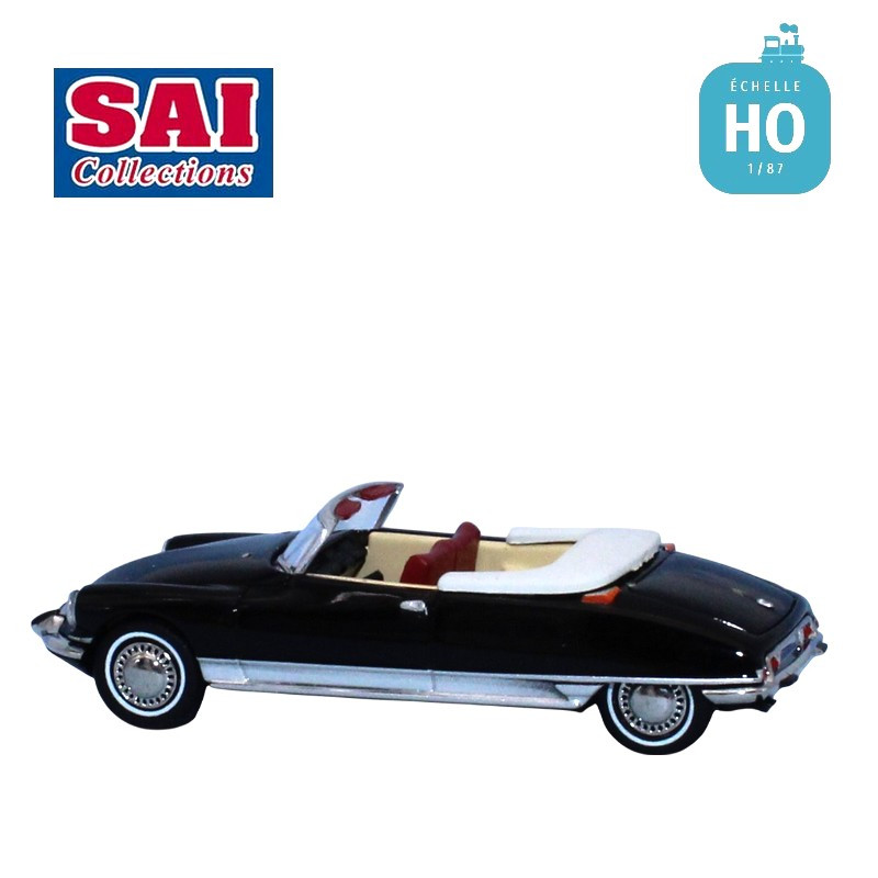 Citroën DS cabriolet capote ouverte noir HO SAI 7809.3 - Maketis