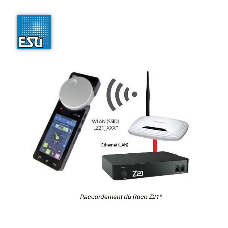 Télécommande Mobil Control Pro + point d'accès pour Ecos/Z21/CS3 ESU 50115 - Maketis