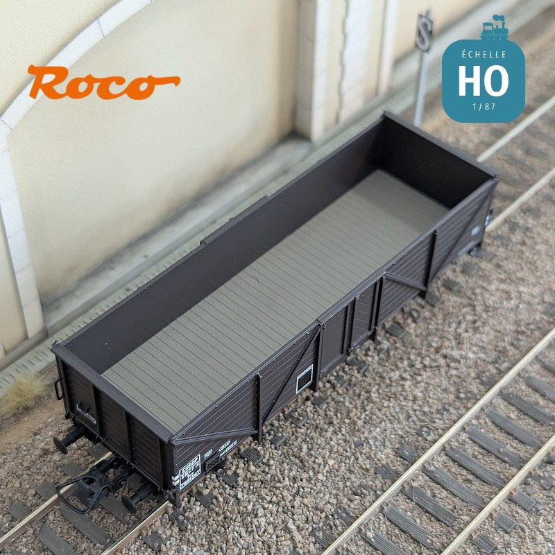 Set de 3 wagons tombereaux Tow Klagenfurt SNCF Ep III HO Roco 6600141 - Maketis