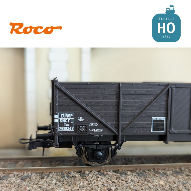 Set de 3 wagons tombereaux Tow Klagenfurt SNCF Ep III HO Roco 6600141 - Maketis
