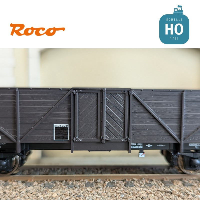 Set de 3 wagons tombereaux Tow Klagenfurt SNCF Ep III HO Roco 6600141 - Maketis
