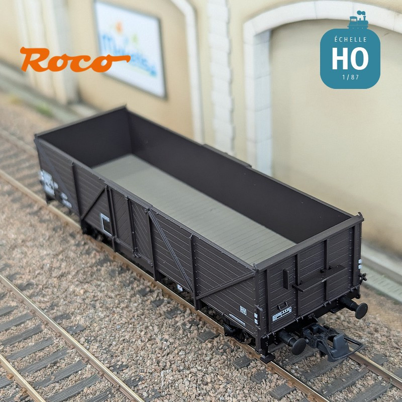 Set de 3 wagons tombereaux Tow Klagenfurt SNCF Ep III HO Roco 6600141 - Maketis