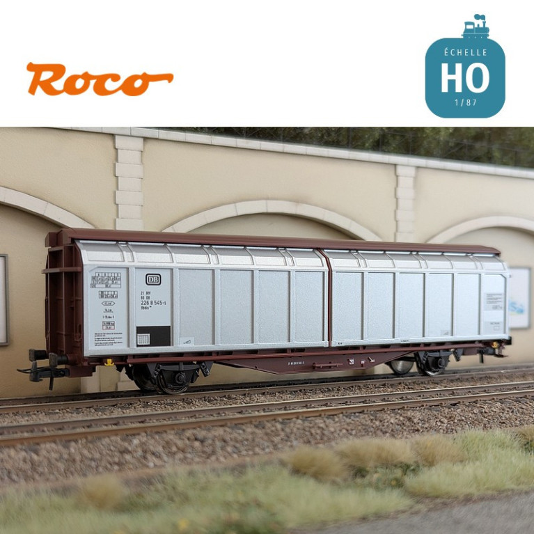 Set de 2 wagons à parois coulissantes DB Ep IV HO Roco 6600111 - Maketis