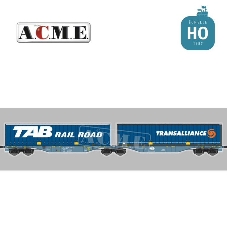 copy of Wagon multimodal articulé 90' type Sggmrss Ermewa avec 2 caisses mobiles "STANTE" EP V-VI HO ACME 40392 - Maketis copy of Wagon multimodal articulé 90' type Sggmrss Ermewa avec 2 caisses mobiles "STANTE" EP V-VI HO ACME 40392 - Maketis