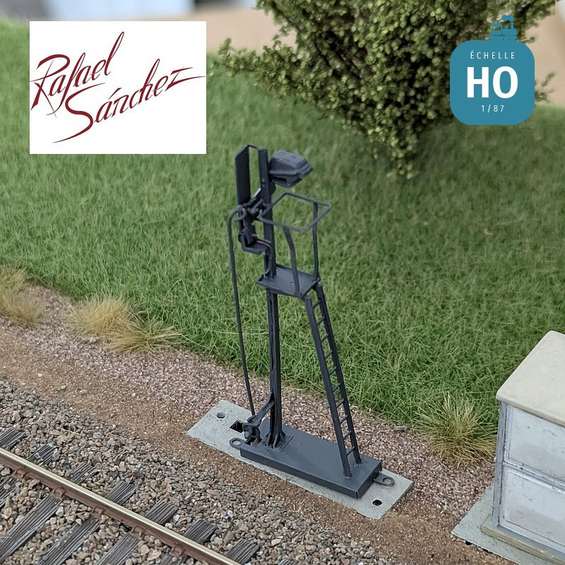 Signal mécanique SNCF unifié Guidon d'arrêt HO Rafael Sanchez FR0550 - Maketis