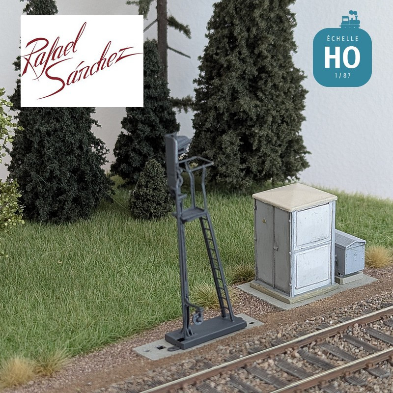 Signal mécanique SNCF unifié Guidon d'arrêt HO Rafael Sanchez FR0550 - Maketis