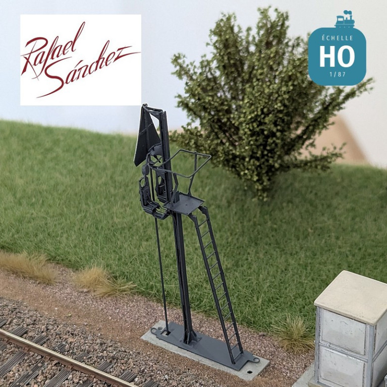 Signal mécanique SNCF unifié Ralentissement Epoque IV (mât gris foncé) HO Rafael Sanchez FR0154 - Maketis Signal mécanique SNCF unifié Ralentissement Epoque IV (mât gris foncé) HO Rafael Sanchez FR0154 - Maketis