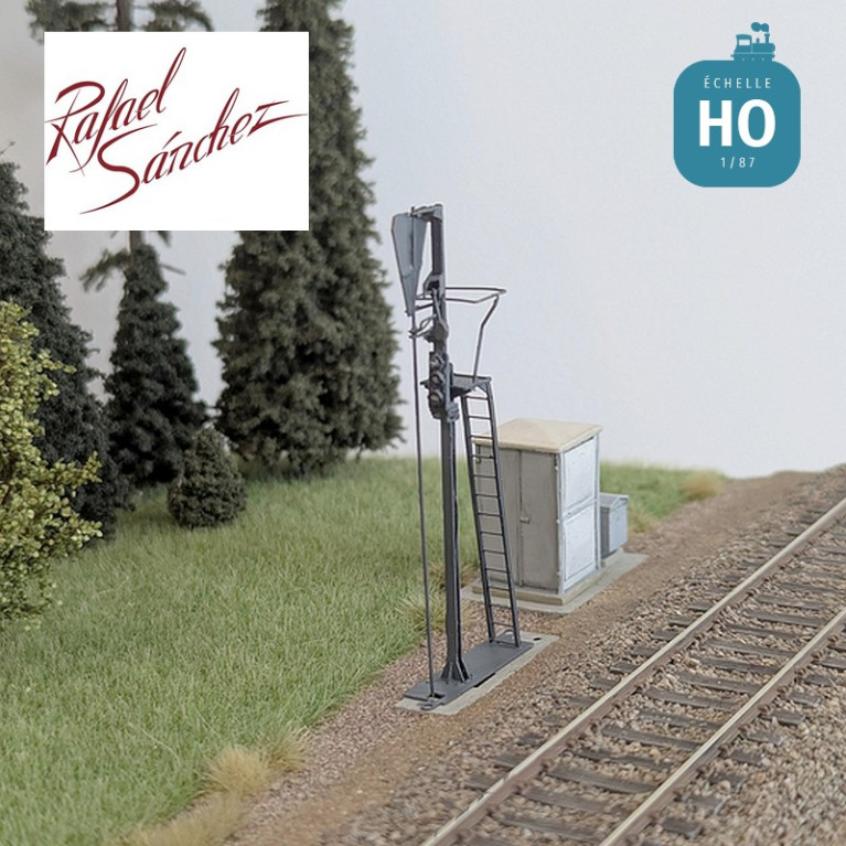Unified SNCF mechanical signal Reminder of slowing down Period IV (dark grey mast) HO Rafael Sanchez FR0164 - Maketis Unified SNCF mechanical signal Reminder of slowing down Period IV (dark grey mast) HO Rafael Sanchez FR0164 - Maketis