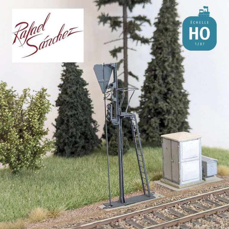 Unified SNCF mechanical signal Reminder of slowing down Period IV (dark grey mast) HO Rafael Sanchez FR0164 - Maketis Unified SNCF mechanical signal Reminder of slowing down Period IV (dark grey mast) HO Rafael Sanchez FR0164 - Maketis